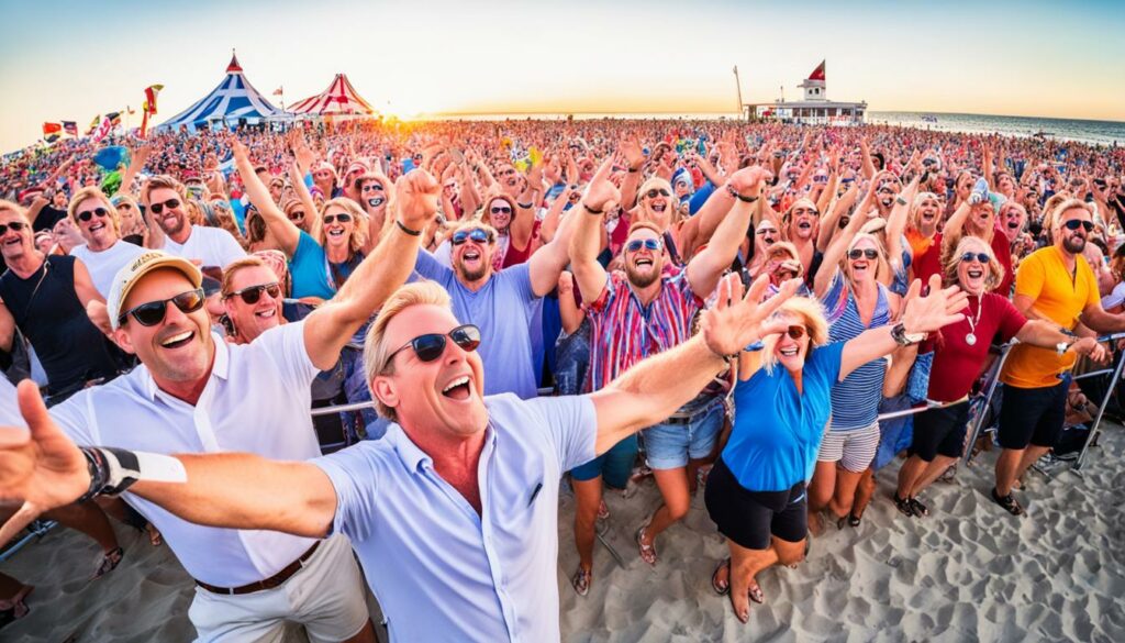 Live-Musik Strandfestival Atmosphäre