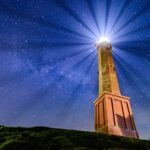 Sternenhimmel Norderney: Orte, Sternwarte, Termine 2026/27 Leuchtturm Norderney bei Nacht unter sternklarem Himmel mit sichtbarer Milchstraße